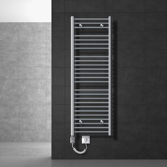 ECD Germany Elektrische Handtuchheizkörper 900W 150x50cm Silber
