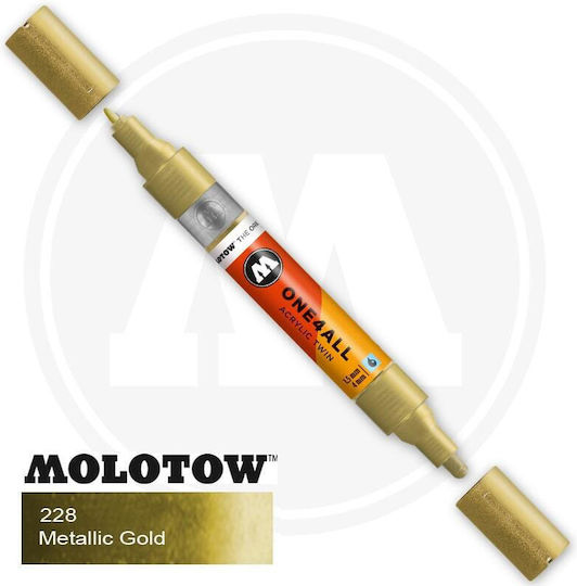 Molotow One4all Ακρυλικός Μαρκαδόρος Χρυσός 4mm