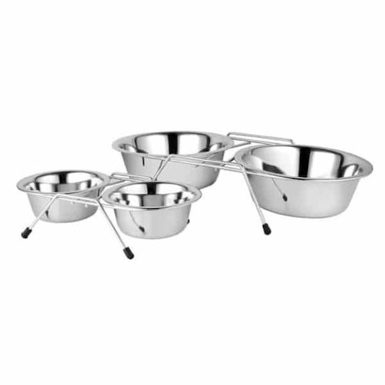 Stainless Steel Food and Water Bowl for Dog and Cat 2 x 1.5L
