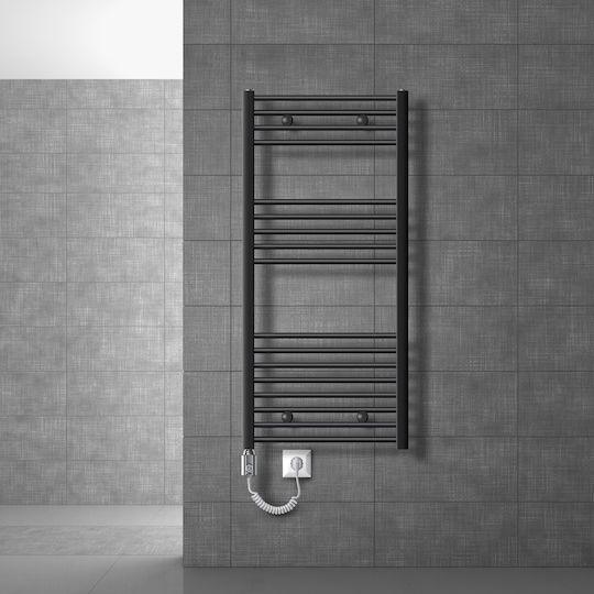 ECD Germany Gerade Elektrische Handtuchheizkörper 1200W 120x60cm Graue