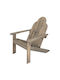 Outdoor Chair Wooden Adirondack Brown 92.5x69.5x89cm