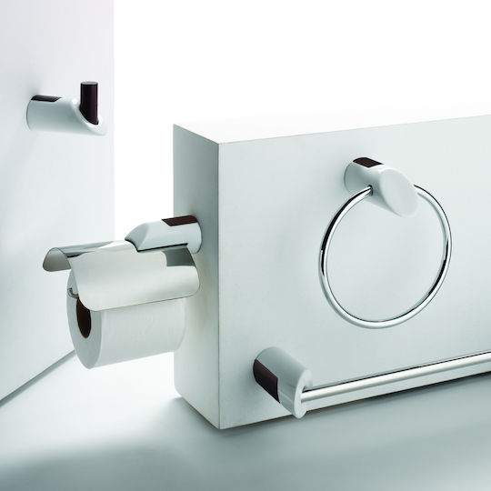 Dg Italia An der Wand montiert Badezimmer-Accessoire-Set Porzellan Silber 4Stück