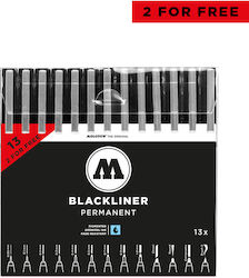 Molotow Zeichenmarker Schwarz 0,05 mm 13-teiliges Set Molotow Zeichenmarker Schwarz 0,05 mm 13-teiliges Set
