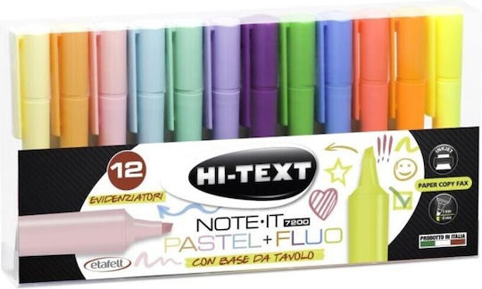 Etafelt Hi-Text Μαρκαδόροι Υπογράμμισης Σετ 12 χρώματα