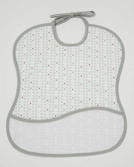X-treme Baby Bib Fabric with Lace Band Gray 2pcs