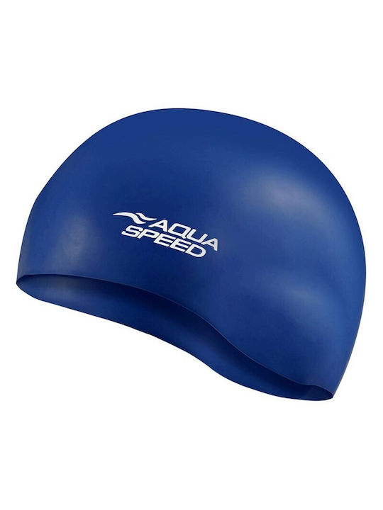 Aquaspeed Silicone Adults Swimming Cap Blue