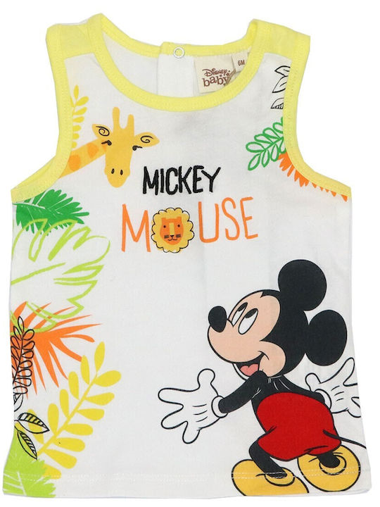 Kinderhemd Ärmellos Gelb Mickey
