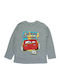 Kinderhemd Langarm Gray Cars