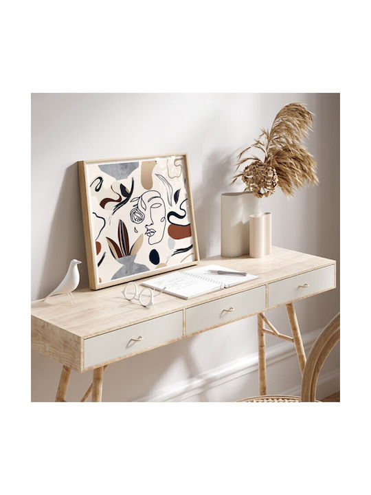 Walls Floral Face Frame Wooden 40x40cm