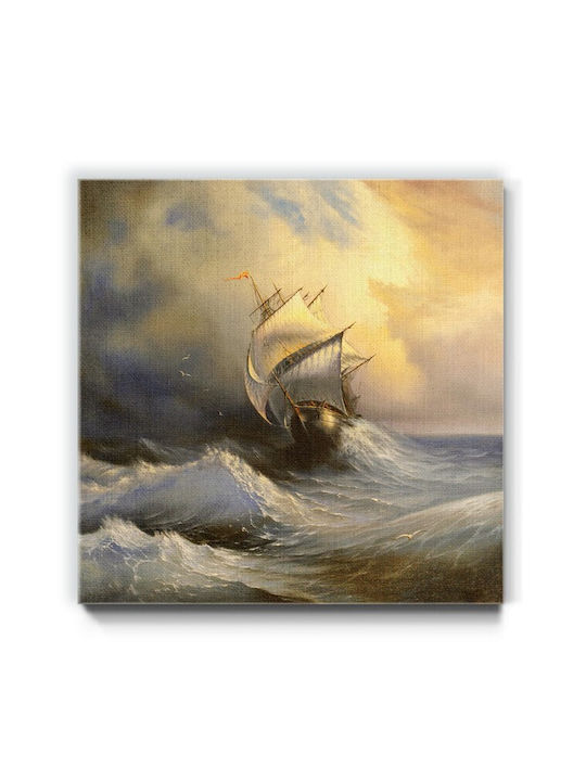 Walls Кораб в бурно море Картина Платнен 60x60см