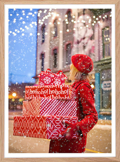 Walls Christmas Poster Wooden Frame 15x20cm
