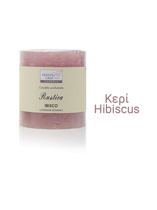 Scented Candle with Scent Hibiscus Pink 1pcs