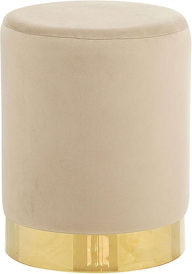 Stool For Living Room Linda Beige 36x36x42cm Stool For Living Room Linda Beige 36x36x42cm