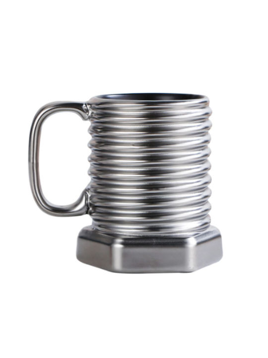 Tasse Keramik Silber 1Stück