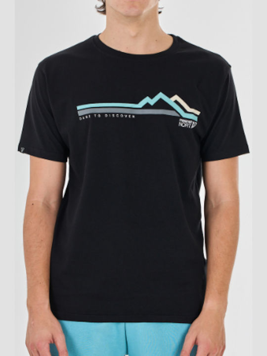 Magnetic North Ανδρικό T-shirt Κοντομάνικο Μαύρο
