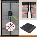 Screen Door Magnetic Black 220x150cm MM1827