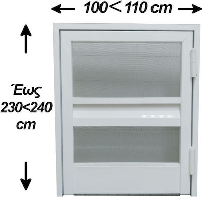 Screen Door Hinged Black 230x110cm