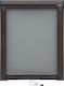 GS Fenster-Moskitonetz Vertikale Bewegung aus Fiberglas Braune mit Rahmen 240x100cm