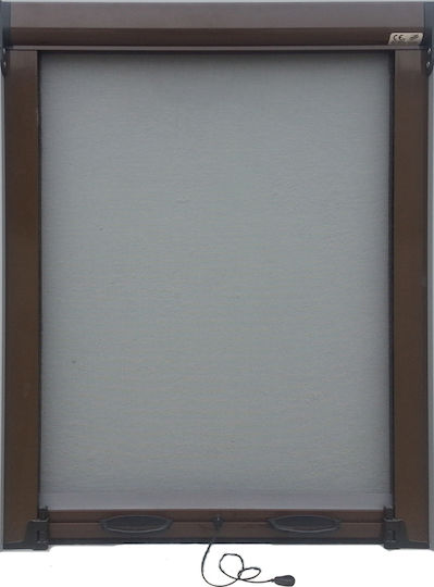 GS Fenster-Moskitonetz Vertikale Bewegung aus Fiberglas Braune mit Rahmen 240x100cm