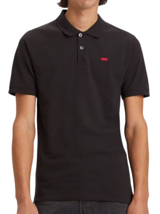 Levi's Housemark Ανδρικό T-shirt Κοντομάνικο Polo Μαύρο