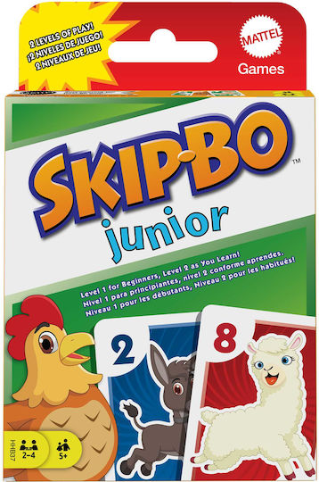 Настолна игра Skip-Bo Junior за 2-4 играчи 5+ години Mattel