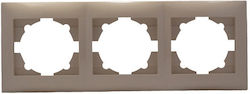 Redled Schalterrahmen 3-fach Horizontale Montag...