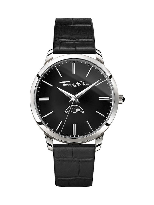 Thomas Sabo Watch Battery with Black Leather Strap