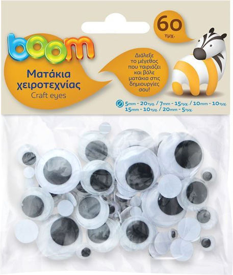 Boom Kunststoff Glasperlenstickerei Schwarze 60Stück