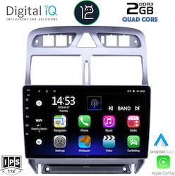 Digital IQ Car-Audiosystem für Peugeot 307 2001-2008 (Bluetooth/AUX/WiFi/GPS/Apple-Carplay) mit Touchscreen 9"