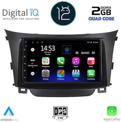 Digital IQ Car Audio System for Hyundai i30 2012-2017 (Bluetooth/USB/AUX/WiFi/GPS/Apple-Carplay) with Touch Screen 9"