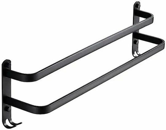 Ράγα Μπάνιου Διπλή Επιτοίχια με Βίδες ​60x60cm Inox Ασημί