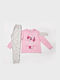 Εβίτα Kinder Schlafanzug Winter Baumwolle Rosa