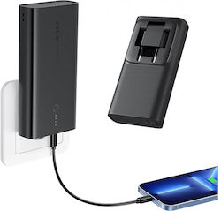 Vrurc ACE100 Power Bank 10000mAh 20W mit 2 USB-A Anschlüssen und USB-C Anschluss Stromlieferung / Schnellaufladung 3.0 Schwarz