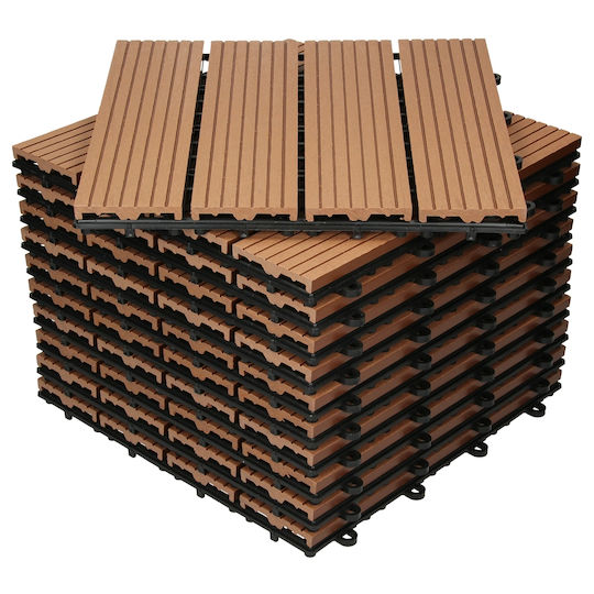 ECD Germany WPC Garden Decking Board 30x30cm