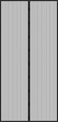 ECD Germany Selbstklebend Moskitonetz Tür Magnetisch Schwarz aus Polyester 210x100cm 299090819