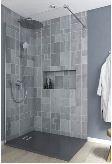 Ideal Standard Connect 2 Duschwand für Dusche mit Schieben Tür 80x195cm Chrom