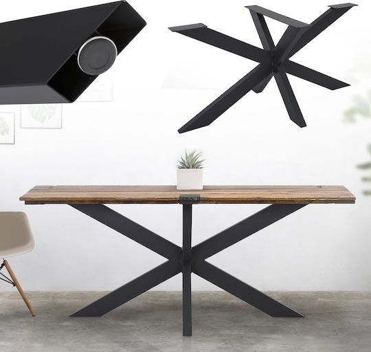 ML-Design Tischständer aus Metall in Schwarz Farbe 78x71x120cm