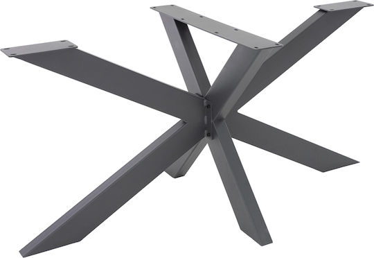 ML-Design Βάση Τραπεζιού Μεταλλική Γκρι 78x71x150cm