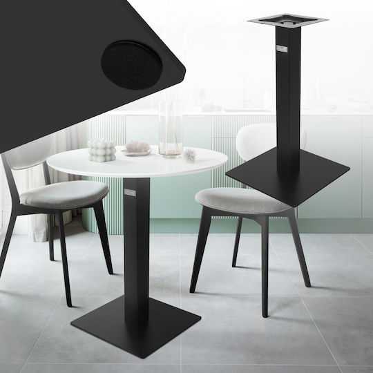 ML-Design Βάση Τραπεζιού Μεταλλική Μαύρη 43x72cm