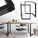 ML-Design ML-Design Metal Furniture Foot 2 Pieces Suitable for Office Table Coffee Table 72cm Black