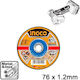 Ingco MCD30176 Δίσκος Κοπής Μέταλλο 76mm