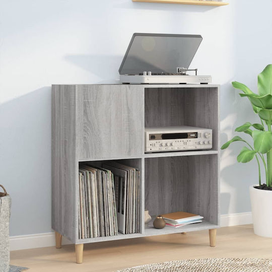 vidaXL Έπιπλο Hi-Fi με 3 Ράφια Γκρι 38x84.5x89cm