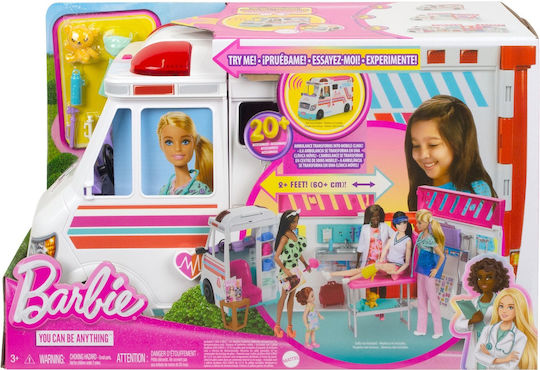 Barbie Mobile Clinic-Ambulance Doll Vehicle for 3++ Years