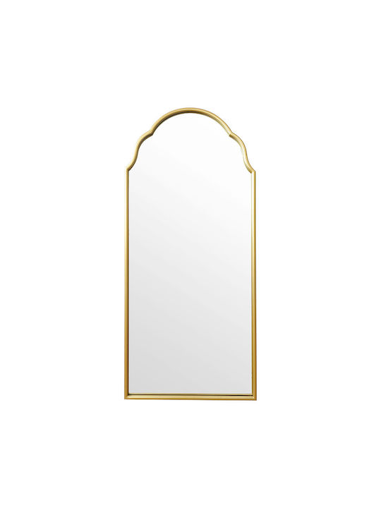 Pakketo Καθρέπτης Τοίχου Ολόσωμος με Χρυσό Μεταλλικό Πλαίσιο 132x58cm