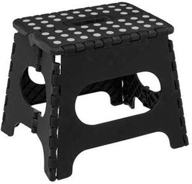 Plastic Outdoor Stool Black 22x22x29cm
