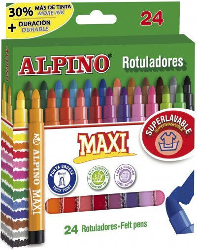 Alpino Lavabili Markere de Desen 5.7mm Set 24buc