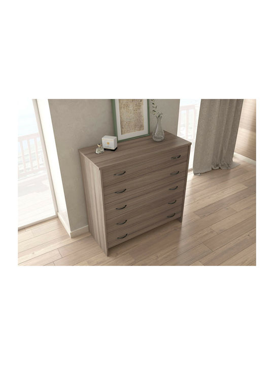 ECONOMY Wooden Chest of Drawers with 5 Drawers ...