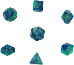 Chessex Gemini Set Poliedric cu 7 Zaruri Albast...