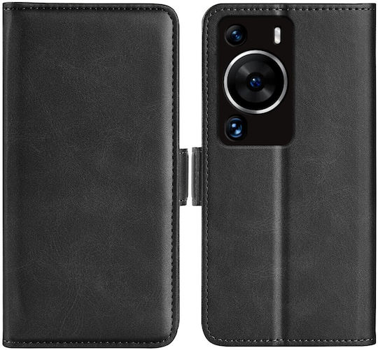 Double Buckle Wallet Δερμάτινο Μαύρο (Huawei P60 Pro)