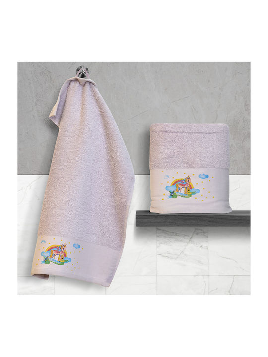 Lino Home Set de prosoape pentru copii 2pcs Lila De greutate 500gr/m²